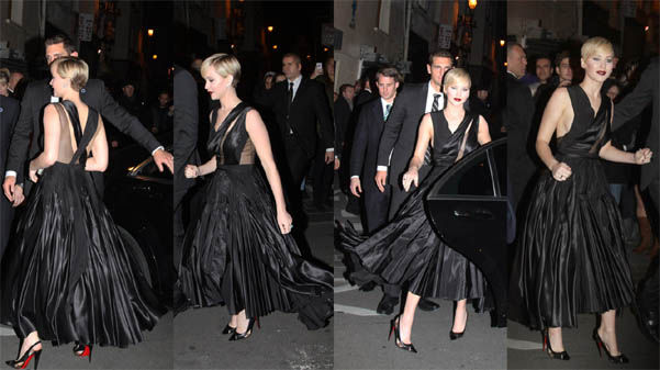 Jennifer Lawrence Dior Couture Louboutin