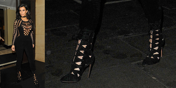 Kim Kardashian indossa sandali Alaia