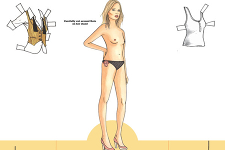 Kate Moss paper doll