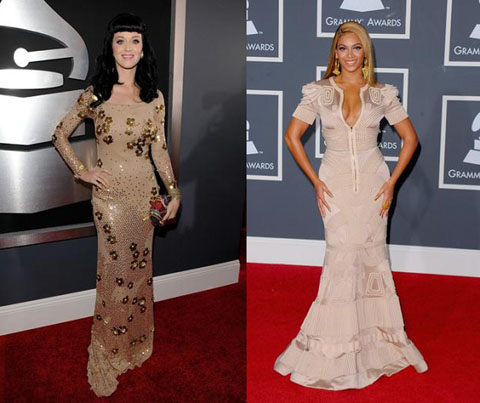 Grammy Awards 2010 Katy Perry Beyonce