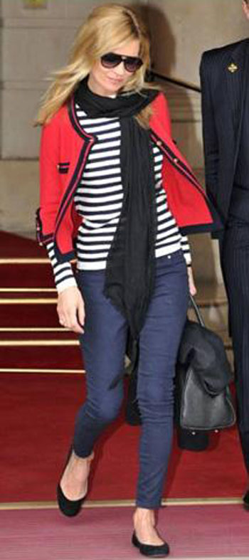 Kate Moss navy style