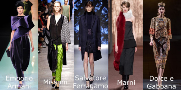MMD ai 2013-14 Emporio Armani Missoni Ferragamo Marni Dolce Gabbana
