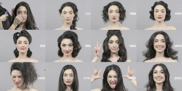 100 anni di makeup in 1 minuto